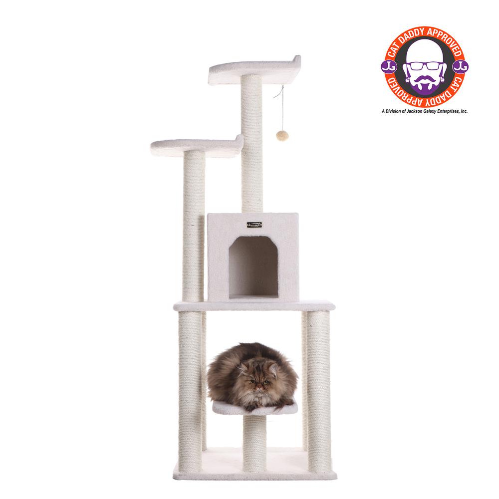 Armarkat B6203 Classic Real Wood Cat Tree, Jackson Galaxy Approved, Five Levels With Condo and Two Perches. Picture 1