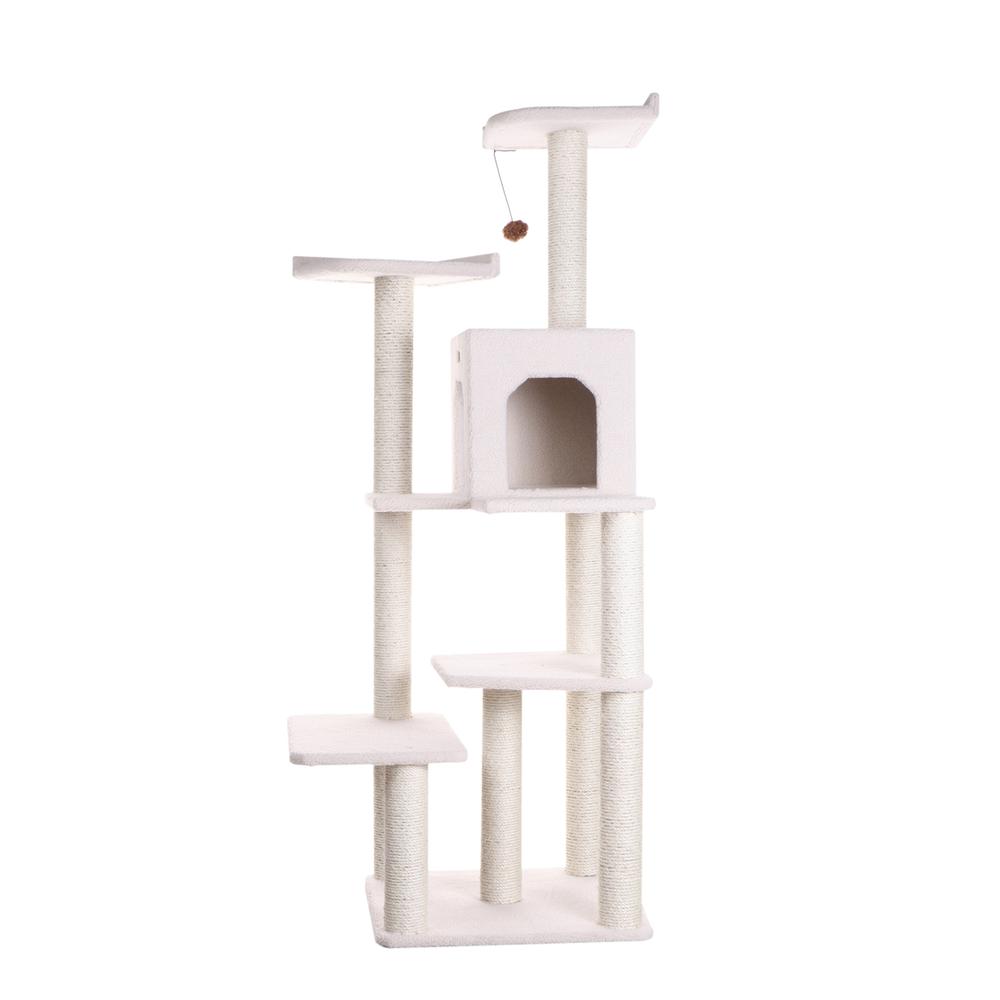 Armarkat B6802 Classic Real Wood Cat Tree In Ivory, Jackson Galaxy Approved, Six Levels With Condo and Two Perches. Picture 2