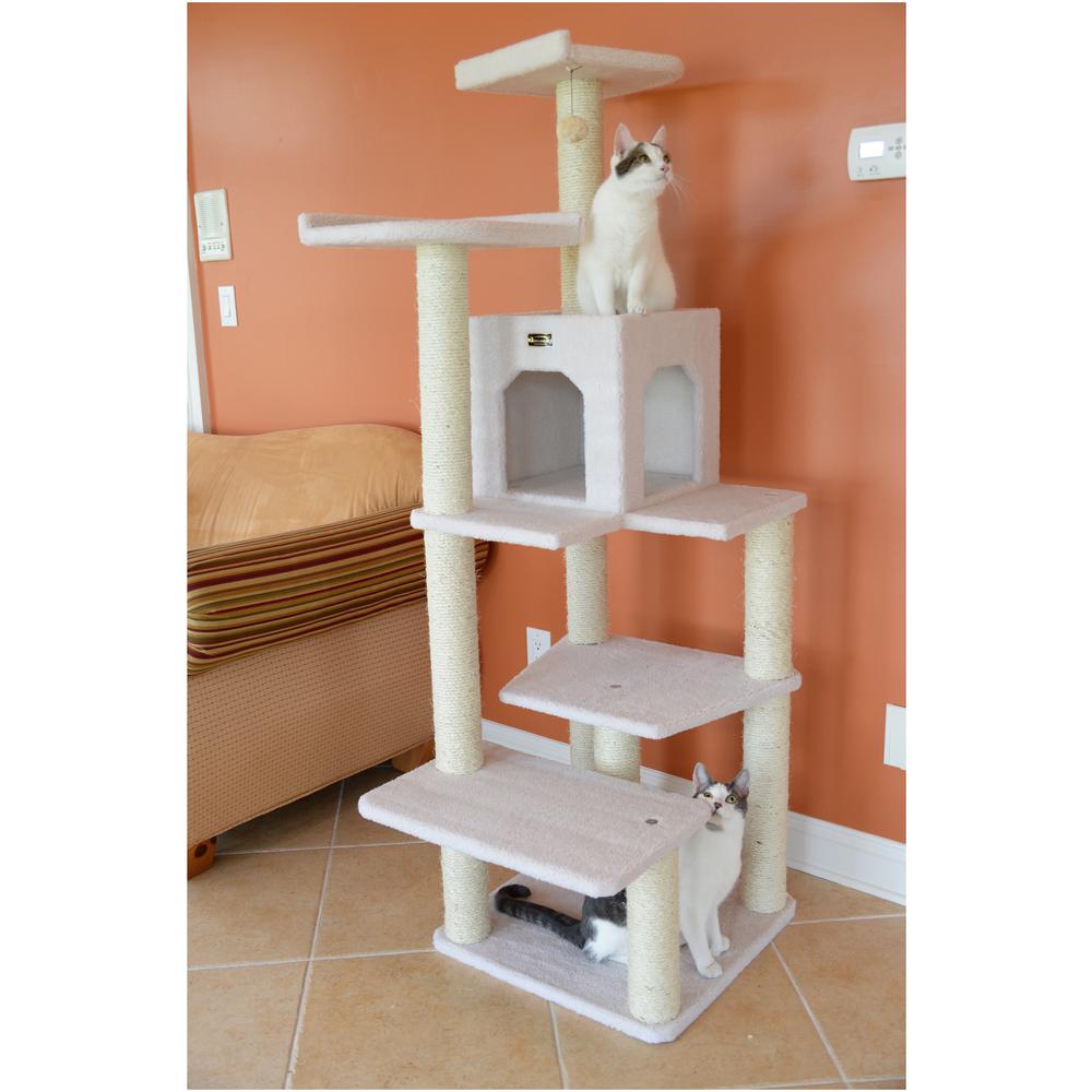 Armarkat B6802 Classic Real Wood Cat Tree In Ivory, Jackson Galaxy Approved, Six Levels With Condo and Two Perches. Picture 3