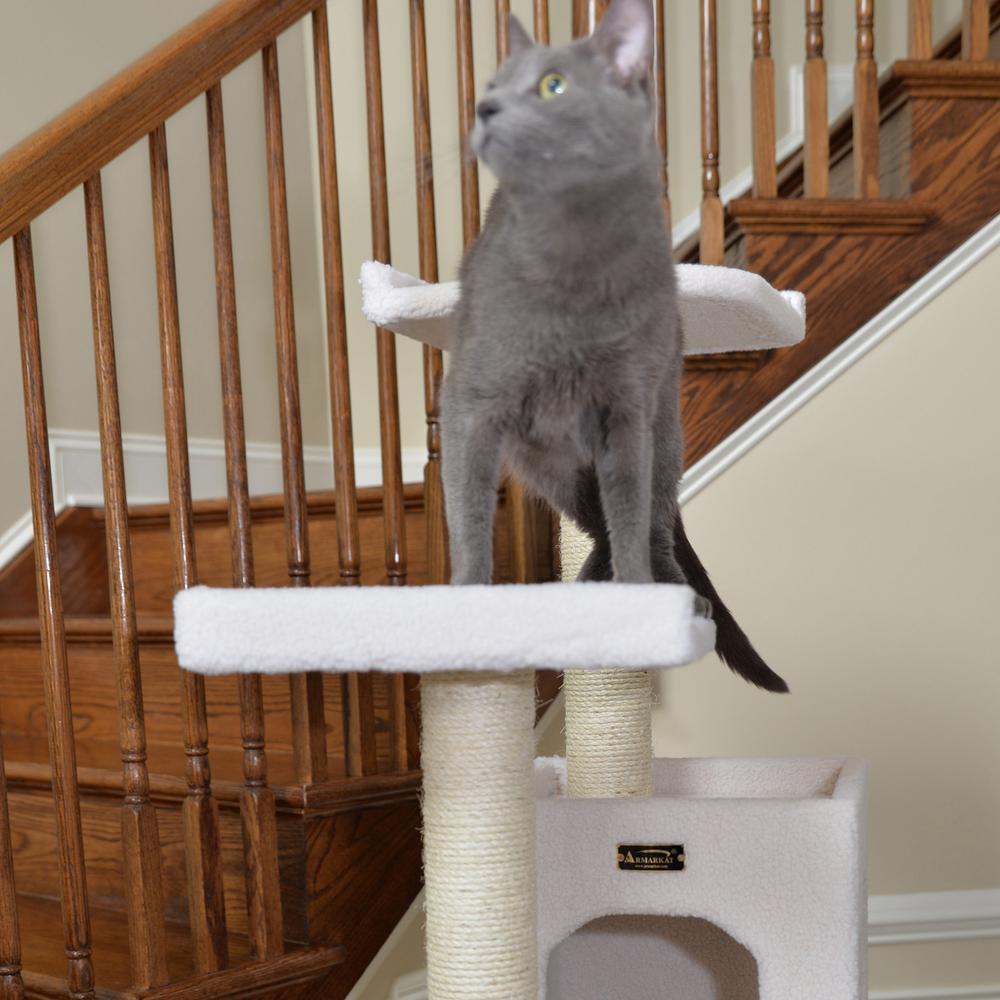 Armarkat B6802 Classic Real Wood Cat Tree In Ivory, Jackson Galaxy Approved, Six Levels With Condo and Two Perches. Picture 7