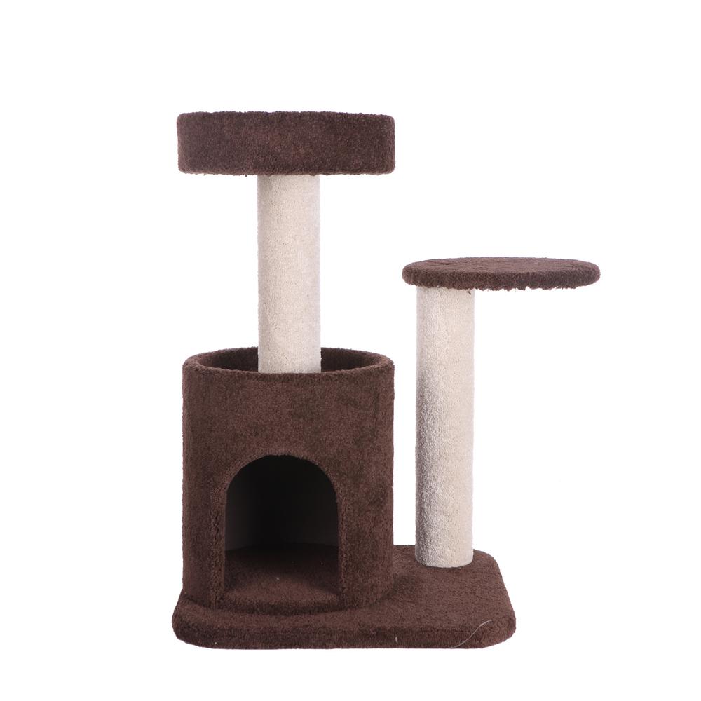Armarkat F3005 Carpeted Real Wood Cat Tree Condo, Kitten Activity Tree, Brown. Picture 2
