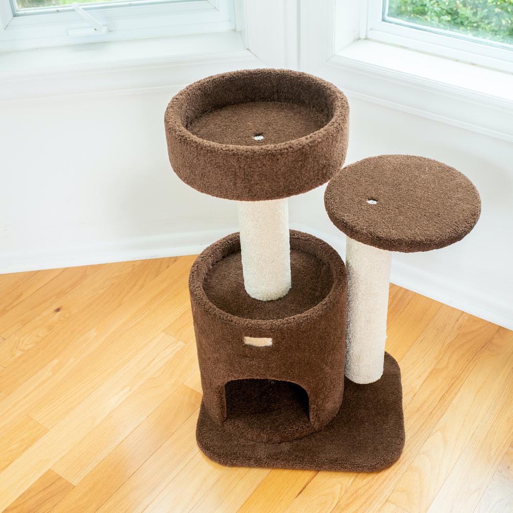 Armarkat F3005 Carpeted Real Wood Cat Tree Condo, Kitten Activity Tree, Brown. Picture 5
