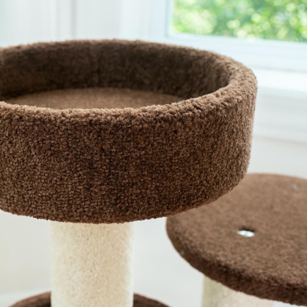 Armarkat F3005 Carpeted Real Wood Cat Tree Condo, Kitten Activity Tree, Brown. Picture 4