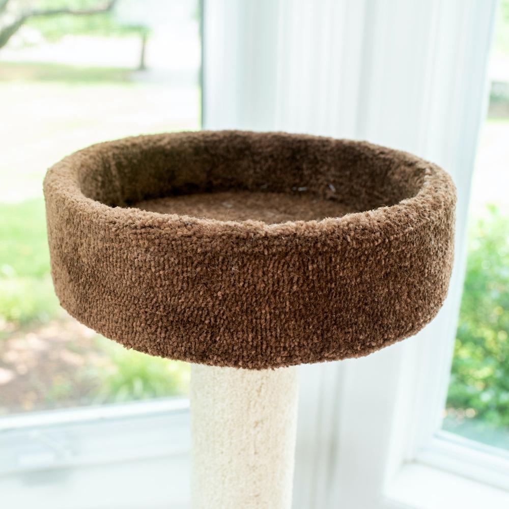 Armarkat 3-Tier Carpeted Real Wood Cat Tree Condo F3703 Kitten Activity Tree, Brown. Picture 3