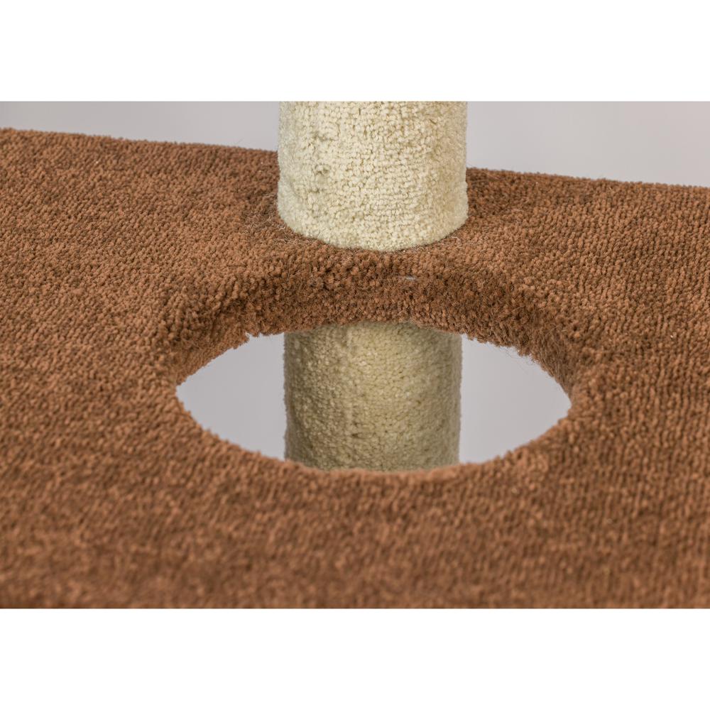 Armarkat 3-Tier Carpeted Real Wood Cat Tree Condo F3703 Kitten Activity Tree, Brown. Picture 6