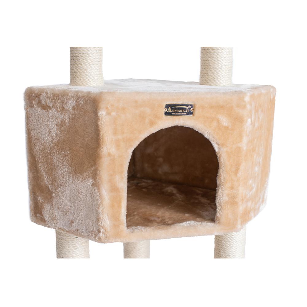 Armarkat 3 Levels Real Wood Cat Tower for Kittens Play 48 Height Beige A4801. Picture 7