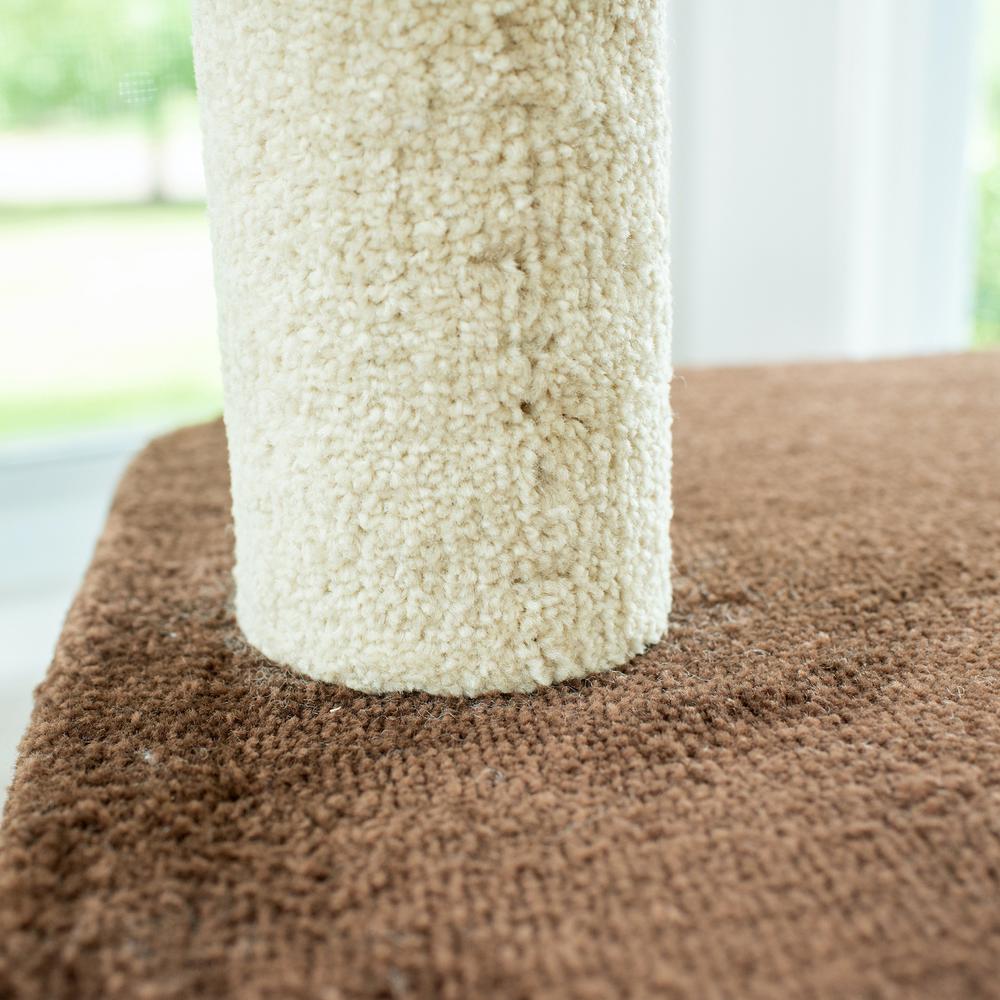 Armarkat 3-Level Carpeted Real Wood Cat Tree Condo F5502, Kitten Play House, Brown. Picture 6