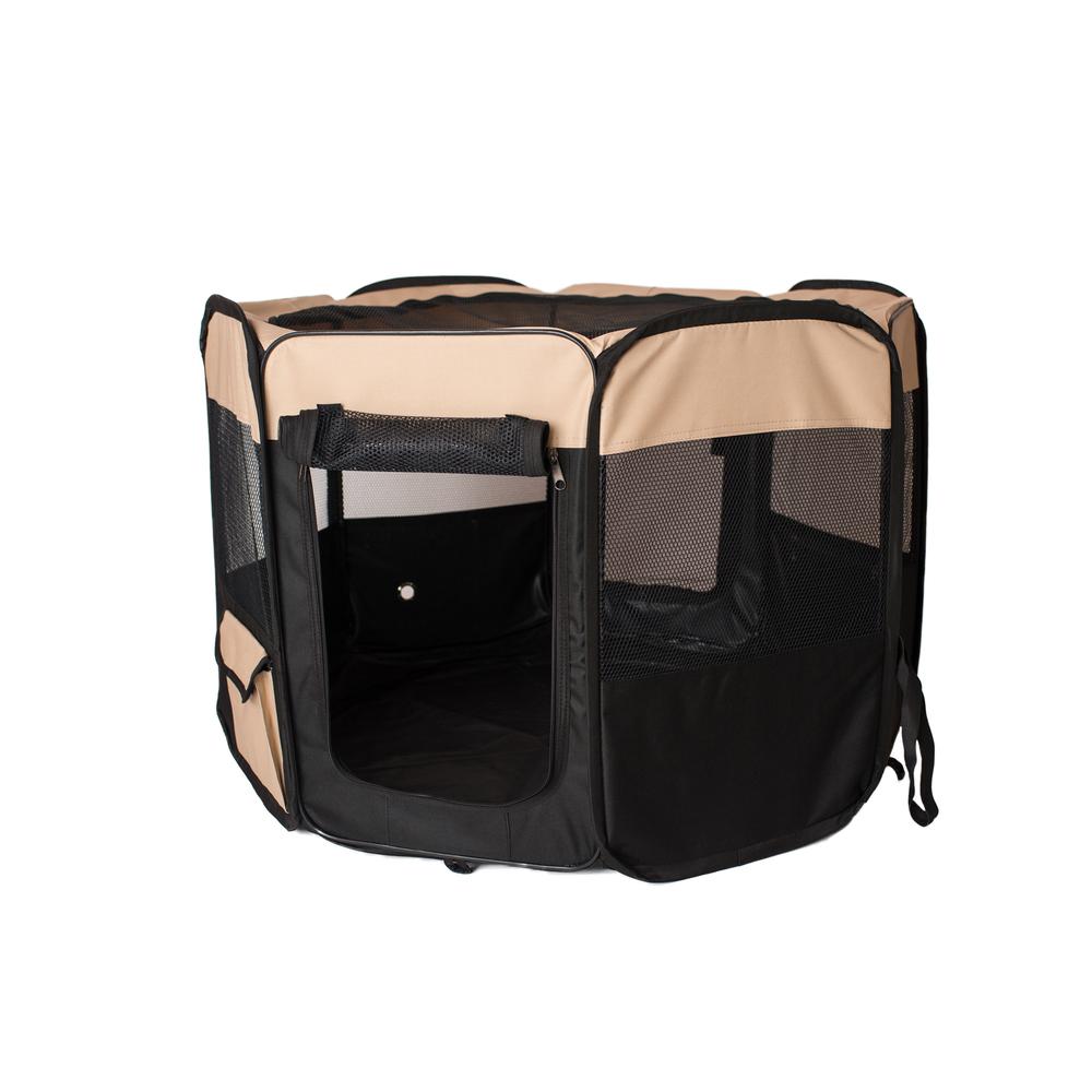 Armarkat Model PP003BGE-M Portable Pet Playpen in Black and Beige Combo. Picture 10