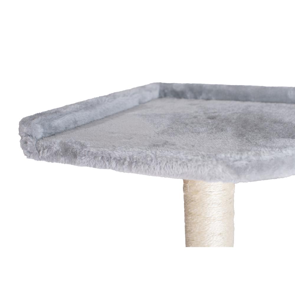 GleePet GP78571022 57-Inch Real Wood Cat Tree In Silver Gray With Two-Door Condo. Picture 9