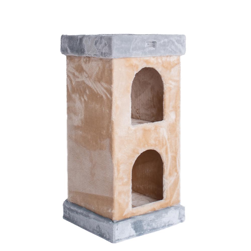 Armarkat Double Condo Real Wood Cat House With SratchIng Carpet For Cats, Kitty Enjoyment. Picture 2