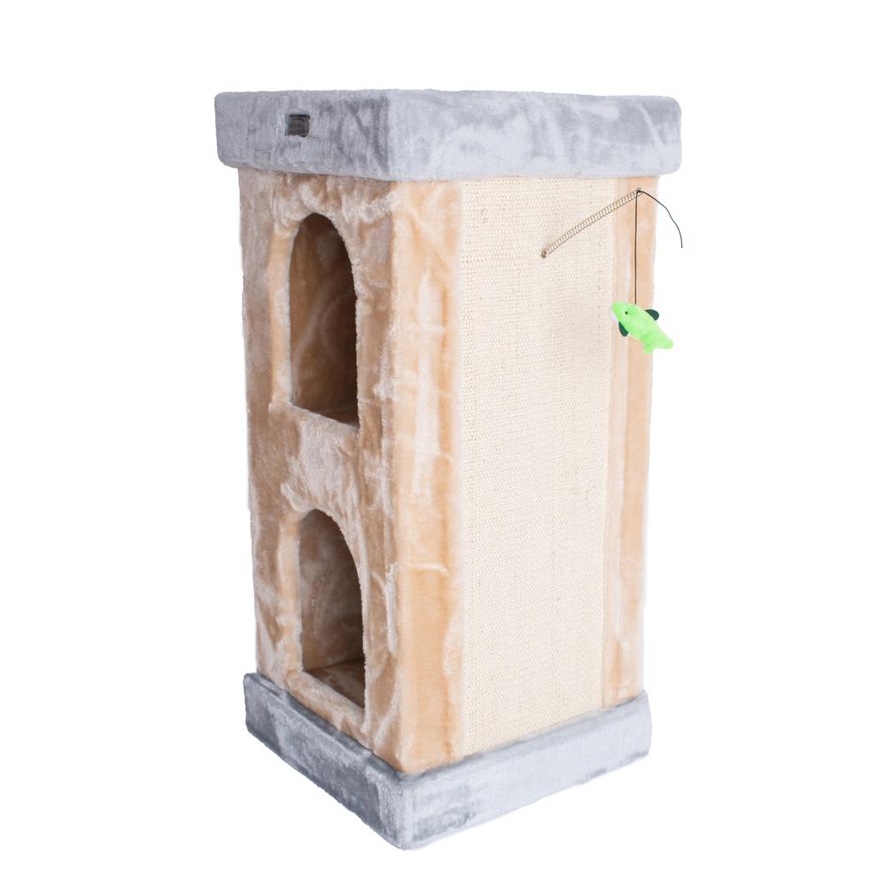 Armarkat Double Condo Real Wood Cat House With SratchIng Carpet For Cats, Kitty Enjoyment. Picture 5