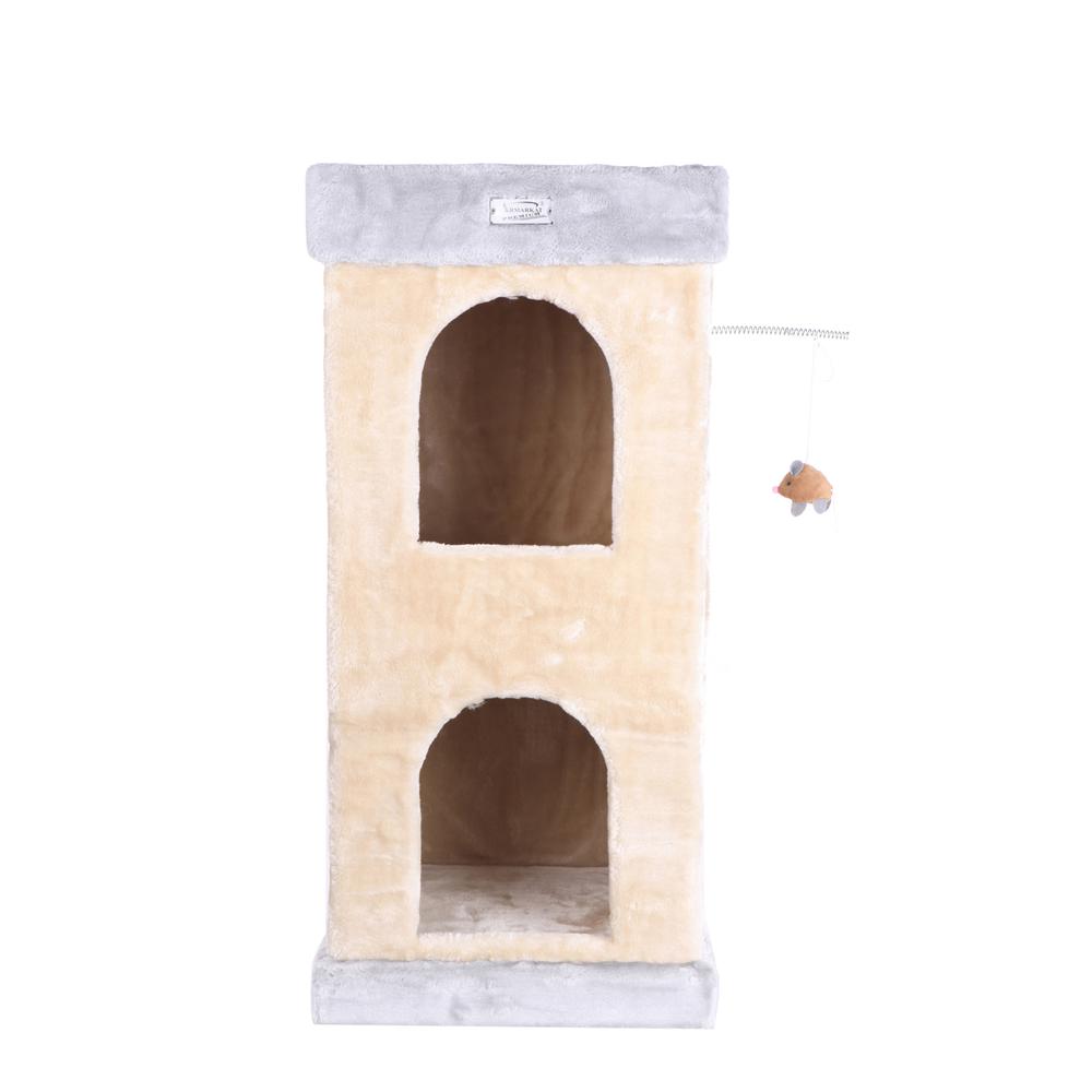 Armarkat Double Condo Real Wood Cat House With SratchIng Carpet For Cats, Kitty Enjoyment. Picture 6