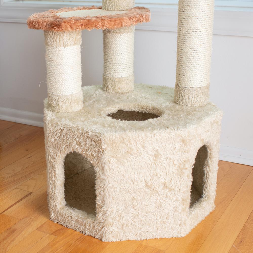 Armarkat X5703 Soft Heavy-Carpet Real Wood Cat Furniture With Condo For Large Cat. Picture 8