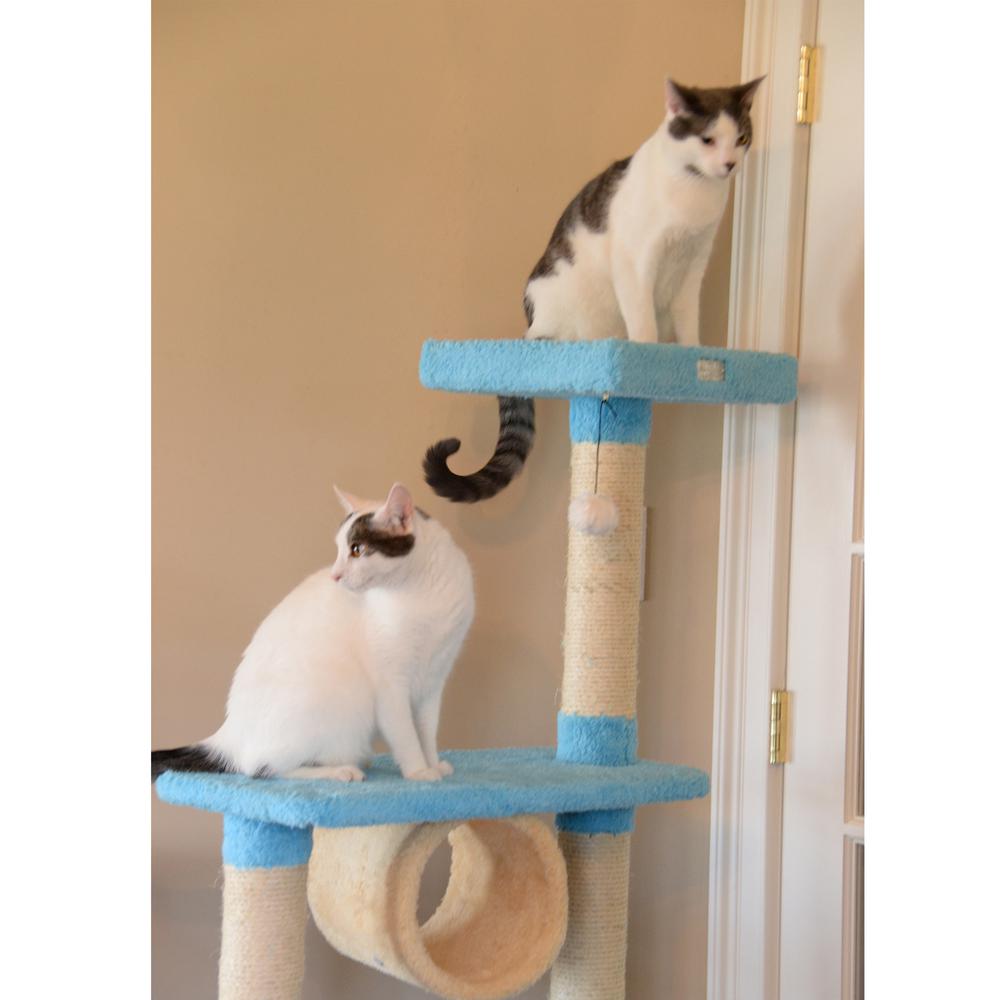Armarkat Real Wood Cat Climber, Cat Junggle Tree With Platforms, X6105 Skyblue. Picture 8