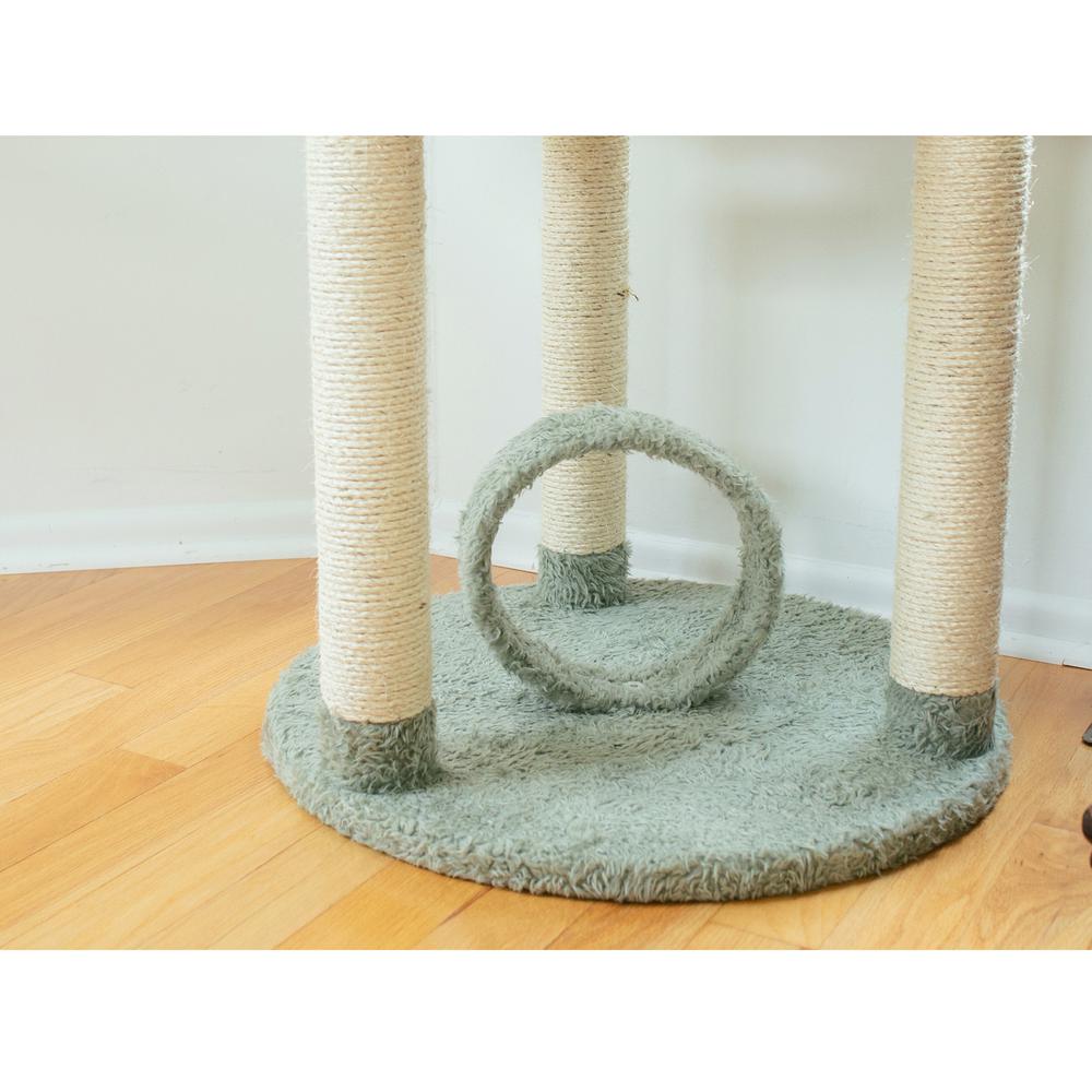 Armarkat Multi-Level Real Wood Cat Condo Furniture, Sisal Covered Scratcher, 60" , X6001. Picture 7