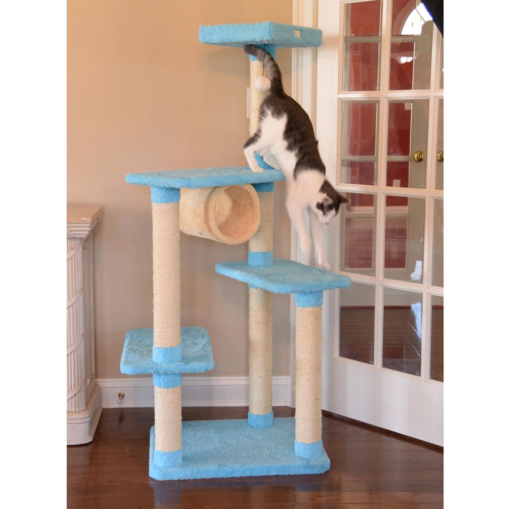 Armarkat Real Wood Cat Climber, Cat Junggle Tree With Platforms, X6105 Skyblue. Picture 6
