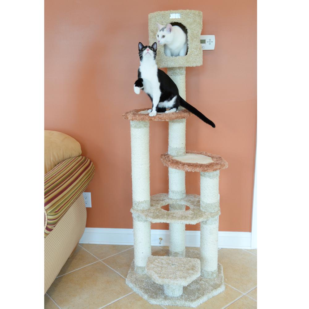 Armarkat Real Wood Cat Climber, Cat Junggle Tree With Sisal Carpet Platforms for Kittens Pets Play, X6606. Picture 5