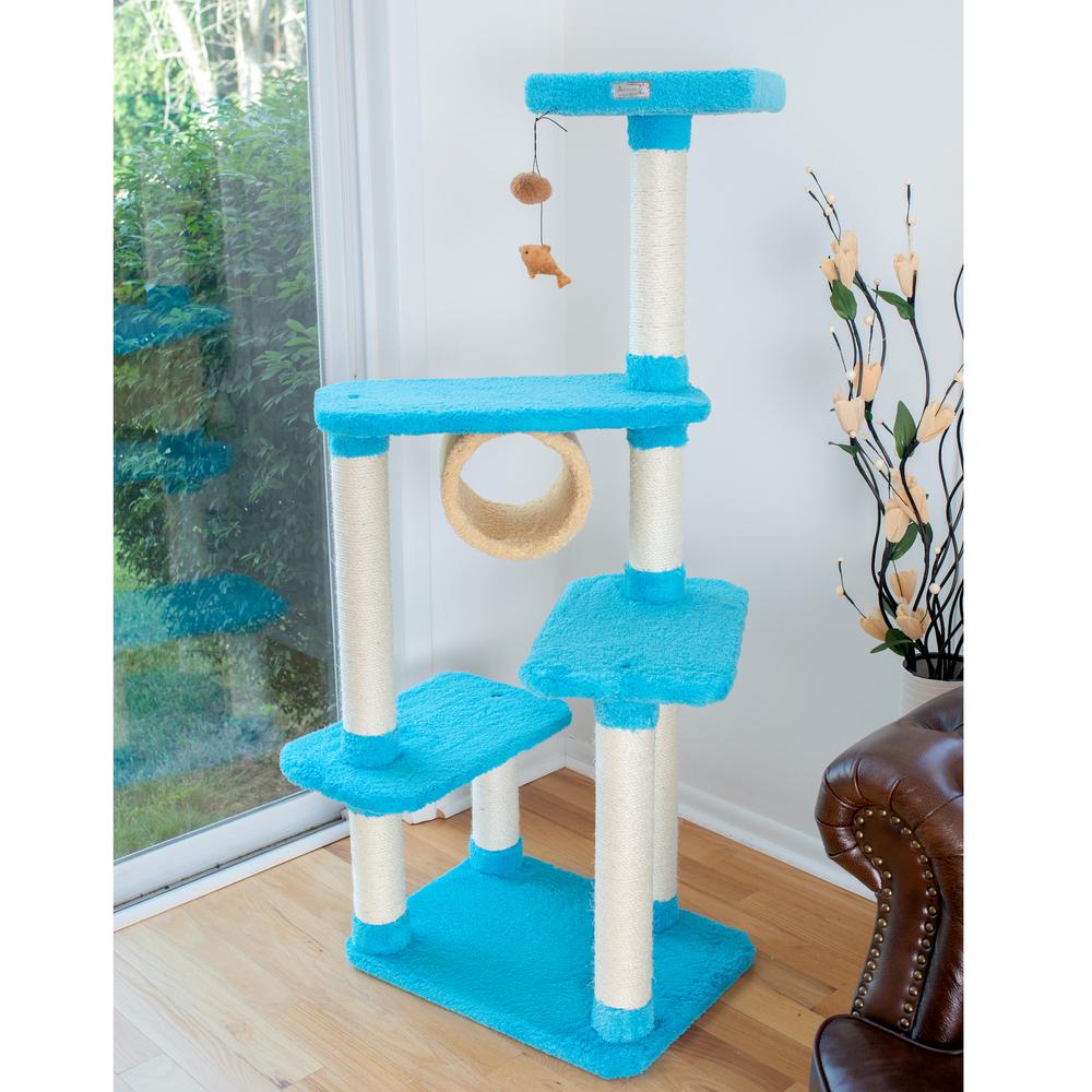 Armarkat Real Wood Cat Climber, Cat Junggle Tree With Platforms, X6105 Skyblue. Picture 7