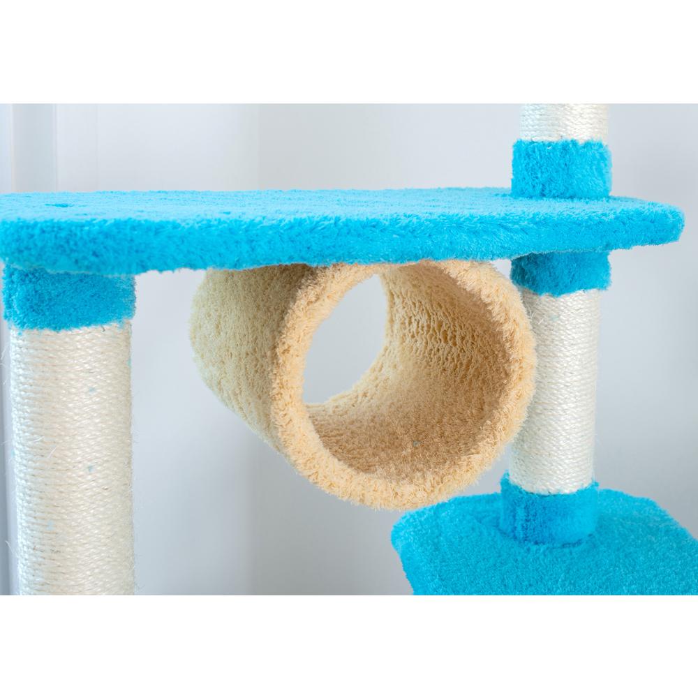 Armarkat Real Wood Cat Climber, Cat Junggle Tree With Platforms, X6105 Skyblue. Picture 3