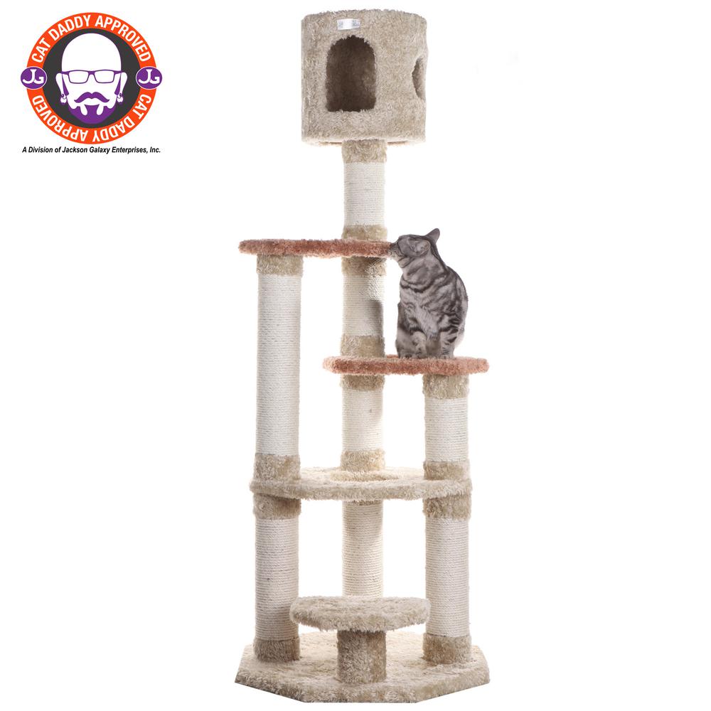 Armarkat Real Wood Cat Climber, Cat Junggle Tree With Sisal Carpet Platforms for Kittens Pets Play, X6606. Picture 1