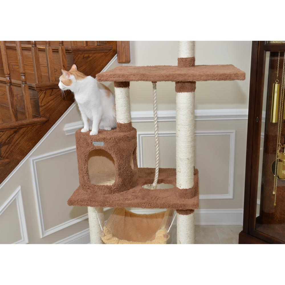 Armarkat 70" Real Wood Cat tree With Scratch posts, Hammock for Cats & Kittens, X7001. Picture 2