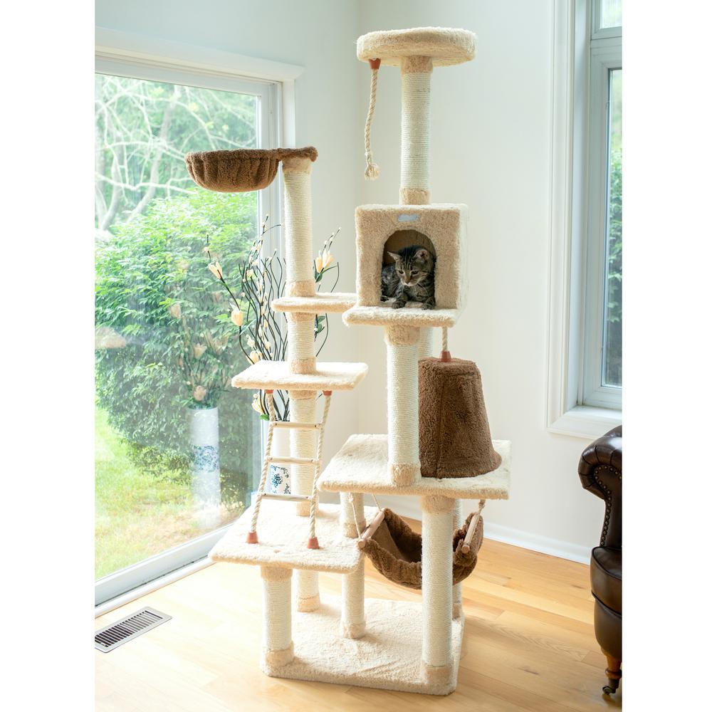 Armarkat Real Wood Cat Climber Play House, X7805 Cat furniture With Playhouse,Lounge Basket. Picture 7
