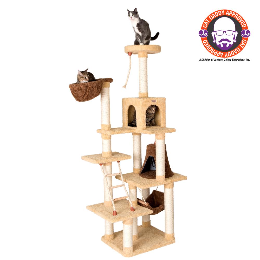 Armarkat Real Wood Cat Climber Play House, X7805 Cat furniture With Playhouse,Lounge Basket. Picture 1