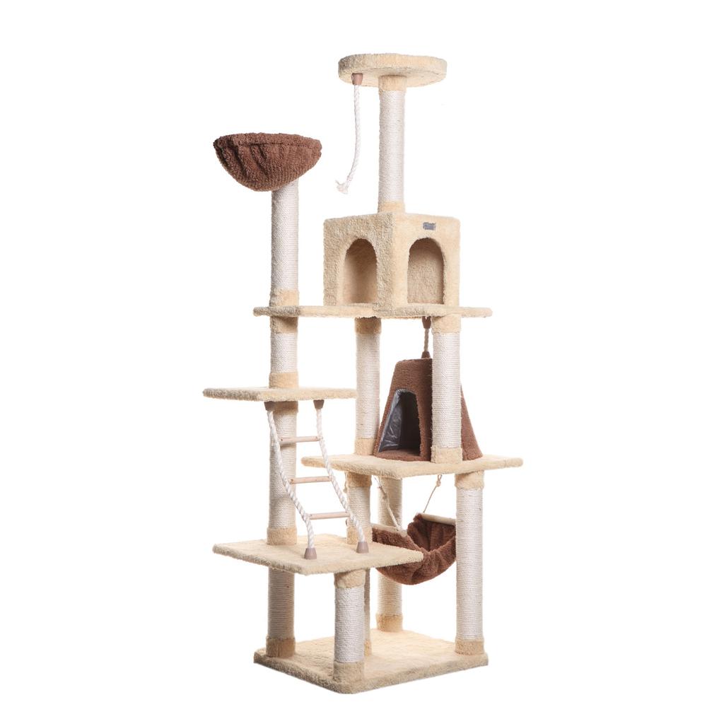Armarkat Real Wood Cat Climber Play House, X7805 Cat furniture With Playhouse,Lounge Basket. Picture 2