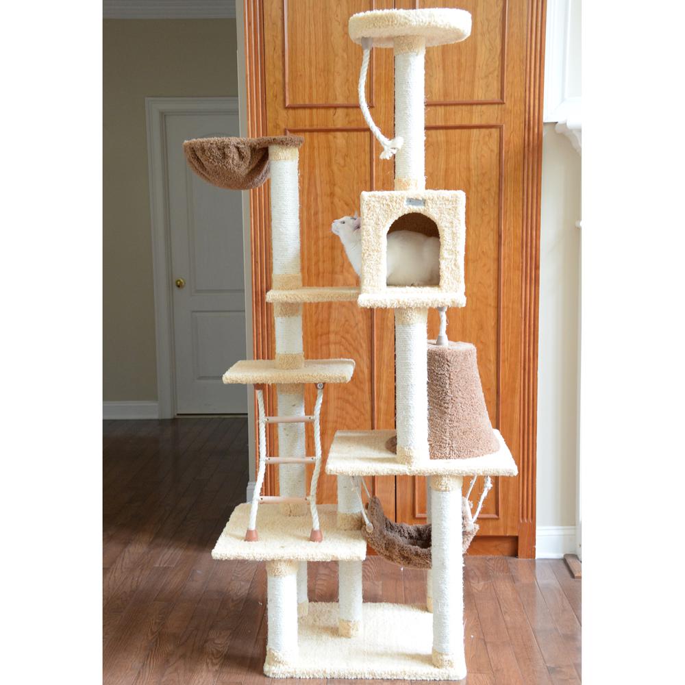 Armarkat Real Wood Cat Climber Play House, X7805 Cat furniture With Playhouse,Lounge Basket. Picture 4
