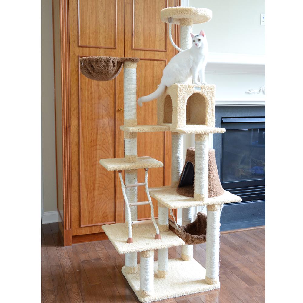 Armarkat Real Wood Cat Climber Play House, X7805 Cat furniture With Playhouse,Lounge Basket. Picture 5