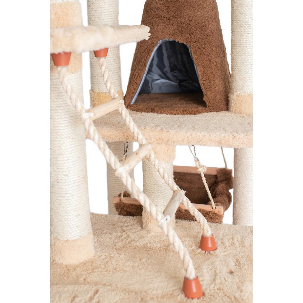 Armarkat Real Wood Cat Climber Play House, X7805 Cat furniture With Playhouse,Lounge Basket. Picture 6