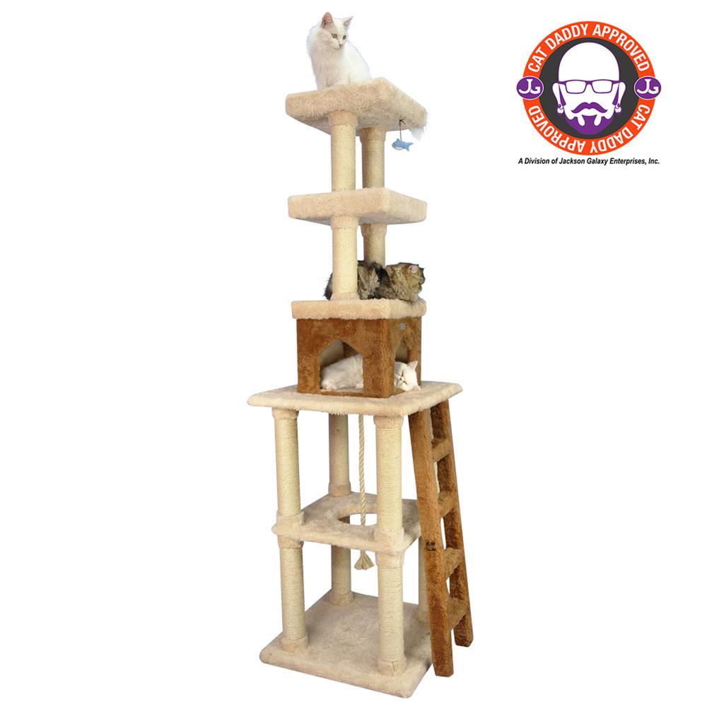 Armarkat Multi-Level Real Wood Cat Tower X8303 Cat Tree In Beige. Picture 1