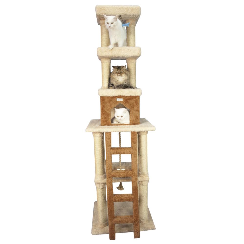 Armarkat Multi-Level Real Wood Cat Tower X8303 Cat Tree In Beige. Picture 2