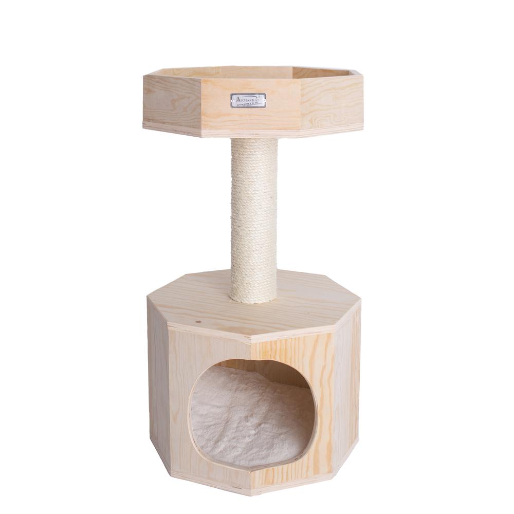 Armarkat Premium Scots Pine 29-Inch Real Wood Cat Tree with Perch and Condo. Picture 8