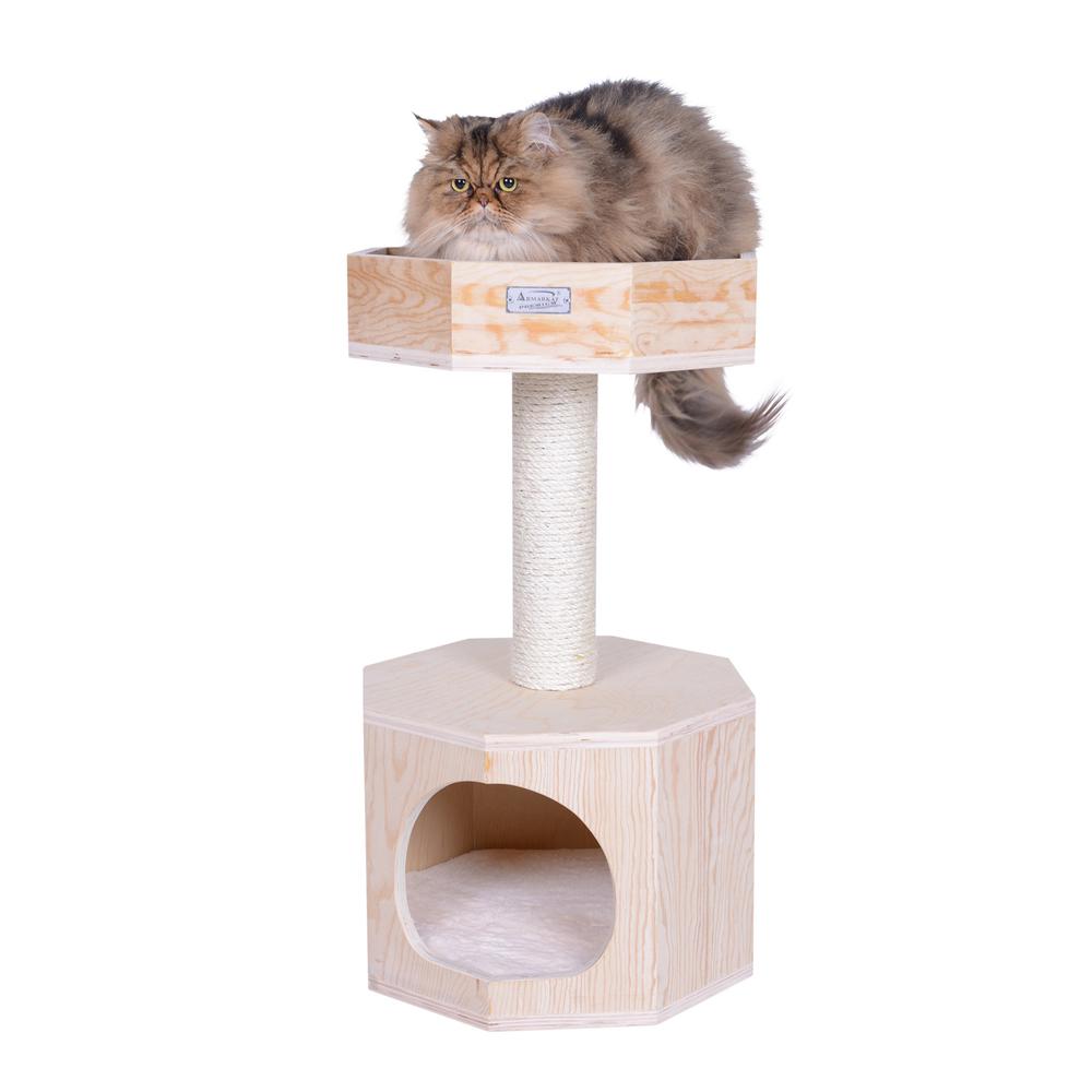 Armarkat Premium Scots Pine 29-Inch Real Wood Cat Tree with Perch and Condo. Picture 7