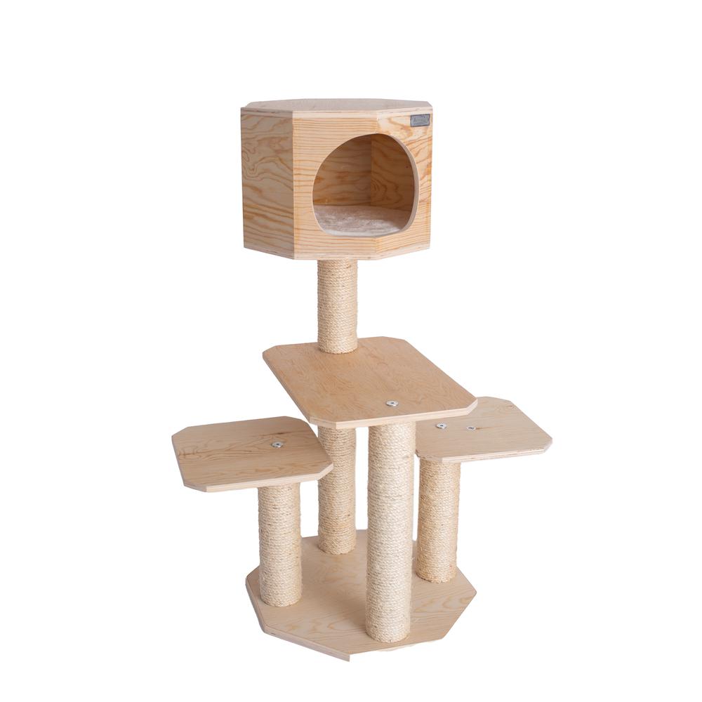 Armarkat Real Wood Premium Model S4203 Scots Pine, Solid Wood Cat Tree, 46" Tall. Picture 6