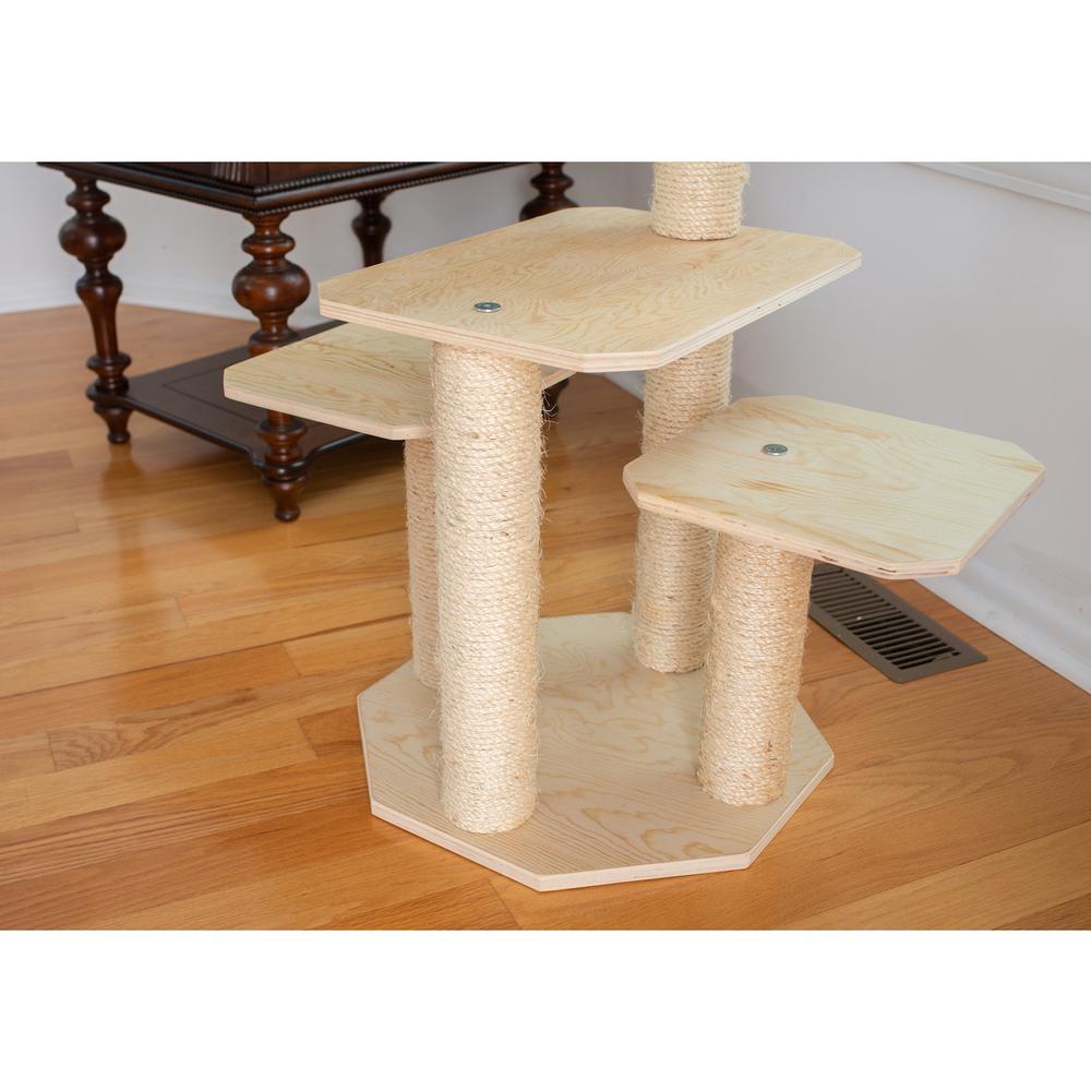 Armarkat Real Wood Premium Model S4203 Scots Pine, Solid Wood Cat Tree, 46" Tall. Picture 8