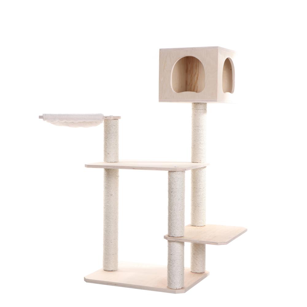 Armarkat Real Wood Premium Scots Pine, Solid Wood Cat Tree, 50" Tall S5103. Picture 2