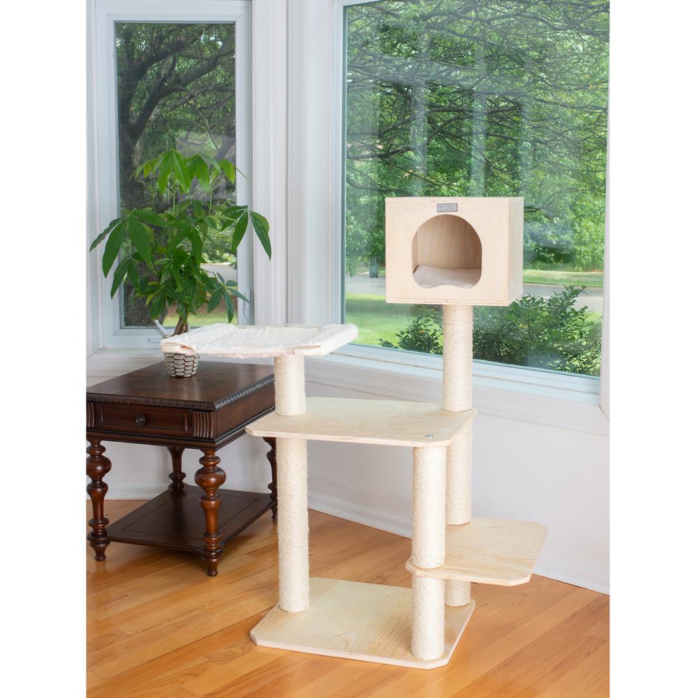 Armarkat Real Wood Premium Scots Pine, Solid Wood Cat Tree, 50" Tall S5103. Picture 3
