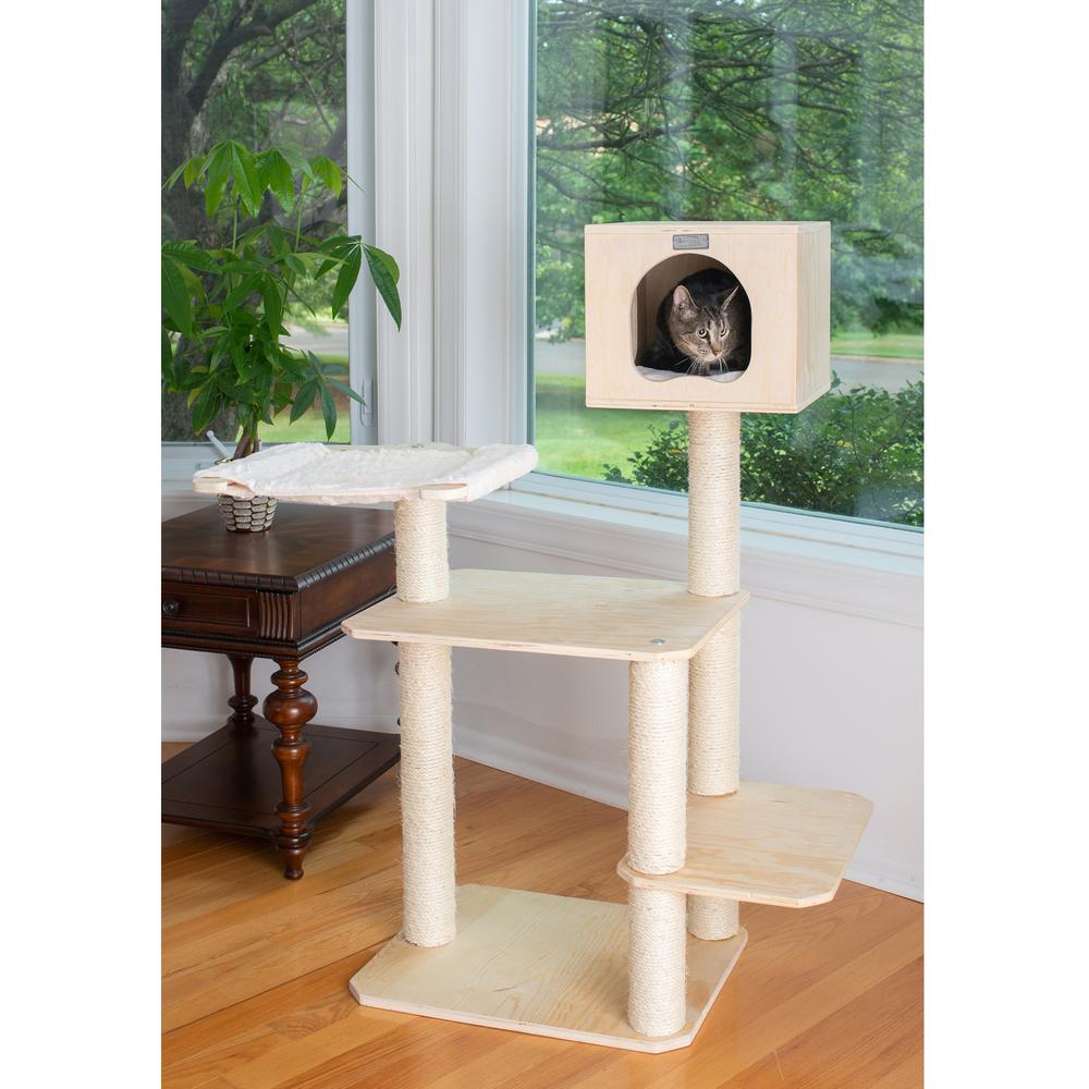 Armarkat Real Wood Premium Scots Pine, Solid Wood Cat Tree, 50" Tall S5103. Picture 4