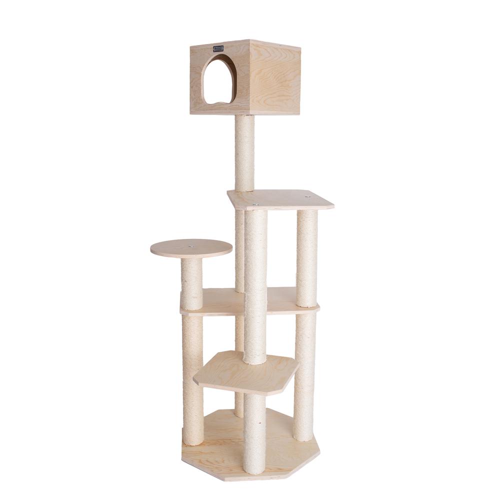 Armarkat Real Wood Premium Scots Pine 69-Inch Cat Tree with Five Levels, Perch, Condo. Picture 2