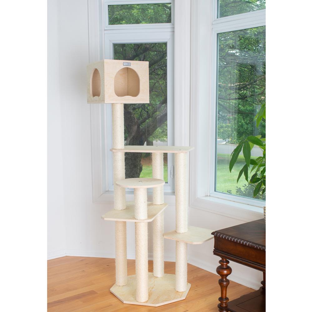 Armarkat Real Wood Premium Scots Pine 69-Inch Cat Tree with Five Levels, Perch, Condo. Picture 3