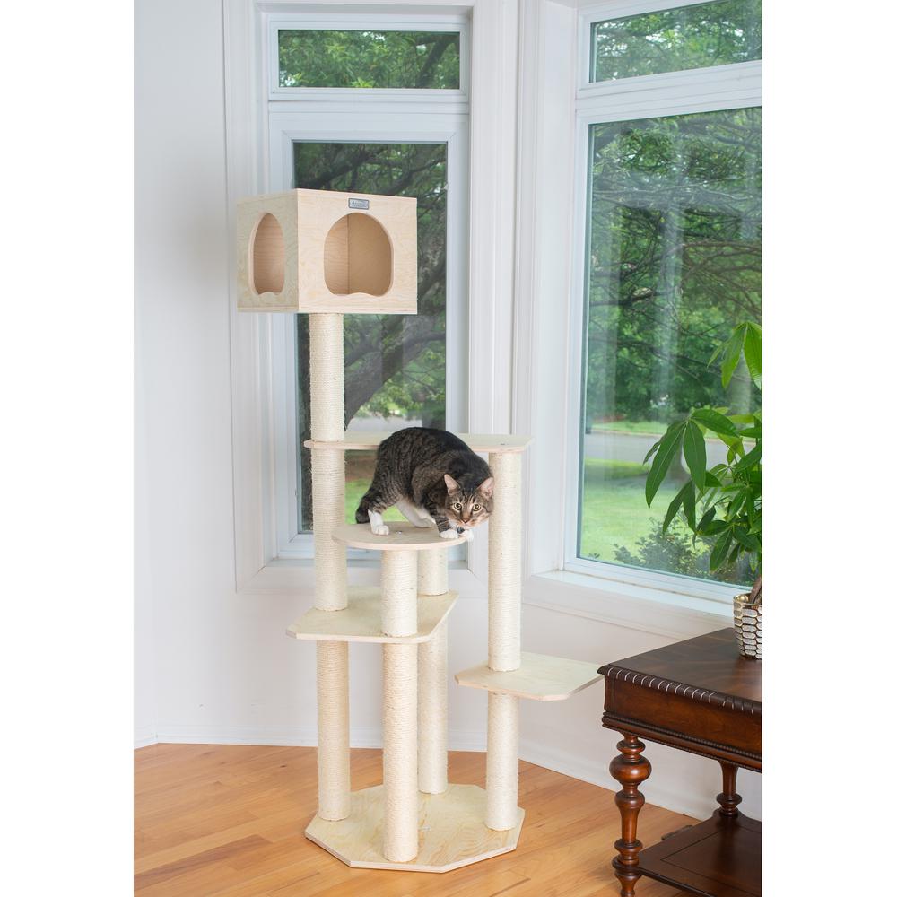 Armarkat Real Wood Premium Scots Pine 69-Inch Cat Tree with Five Levels, Perch, Condo. Picture 4