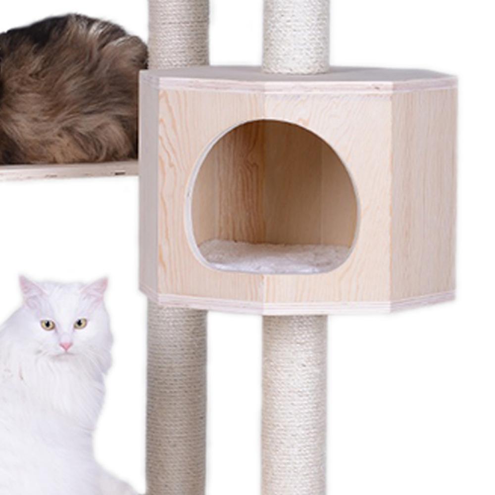 Armarkat Real Wood Premium Scots Pine 85-Inch Cat Tree with Five Levels, Two Condos. Picture 5