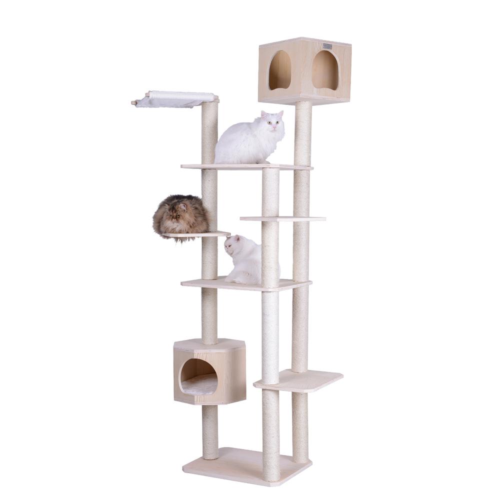 Armarkat Real Wood Premium Scots Pine 89-Inch Cat Tree with Seven Levels, Two Playhouses. Picture 1