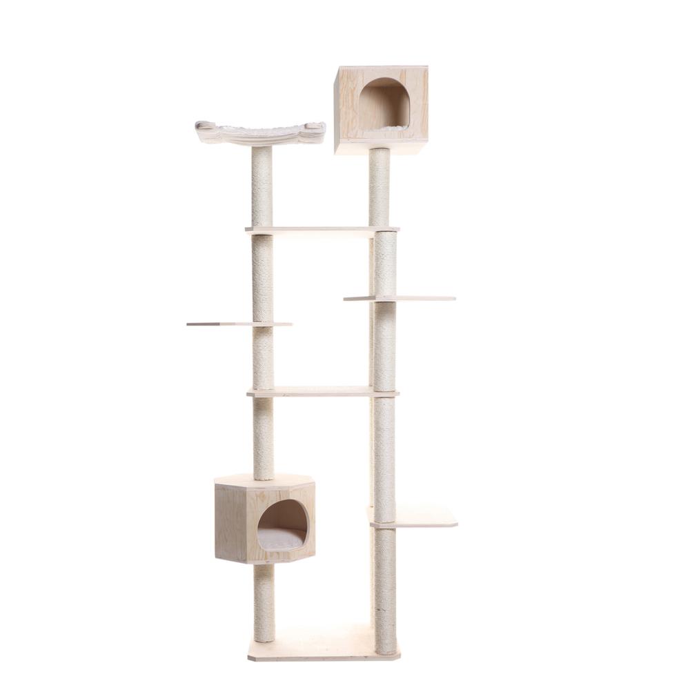 Armarkat Real Wood Premium Scots Pine 89-Inch Cat Tree with Seven Levels, Two Playhouses. Picture 2
