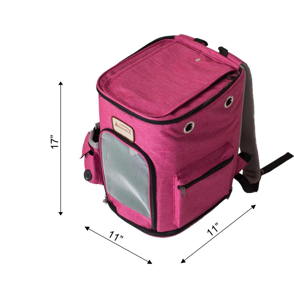 Armarkat Model PC301P Pawfect Pets Backpack Pet Carrier in Pink and Gray Combo. Picture 9