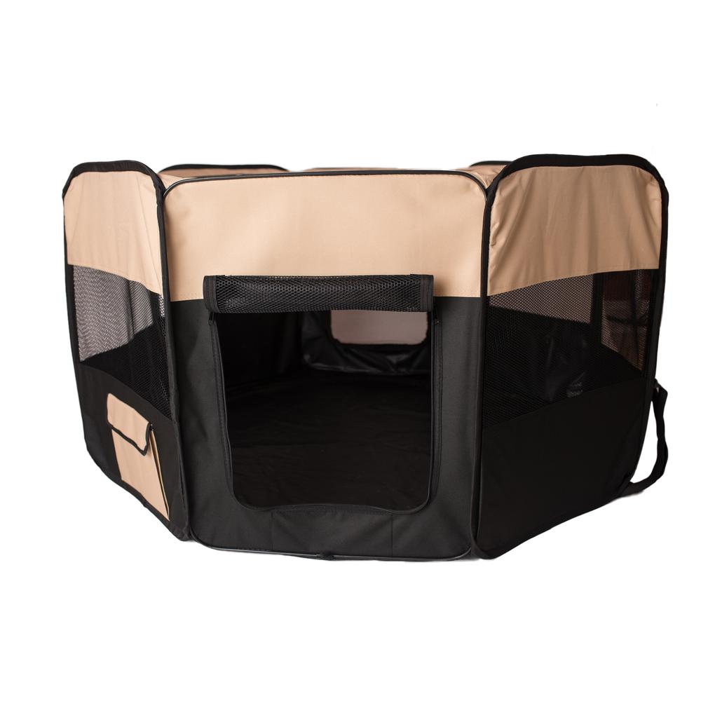 Armarkat Model PP003BGE-XL Portable Pet Playpen in Black and Beige Combo. Picture 8