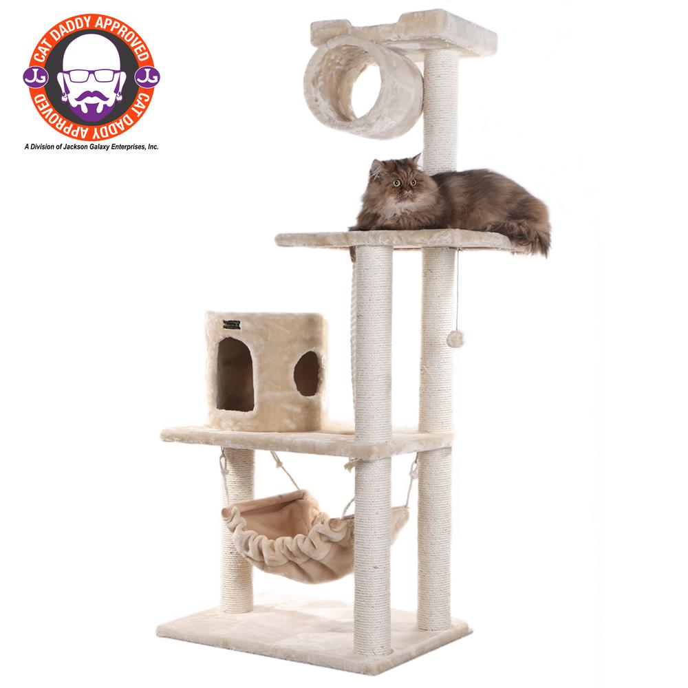 Armarkat 62" Real Wood Cat tree With Scratch posts, Hammock for Cats And Kittens A6202. Picture 1