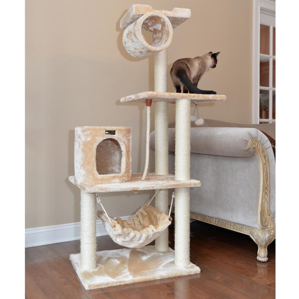 Armarkat 62" Real Wood Cat tree With Scratch posts, Hammock for Cats And Kittens A6202. Picture 3